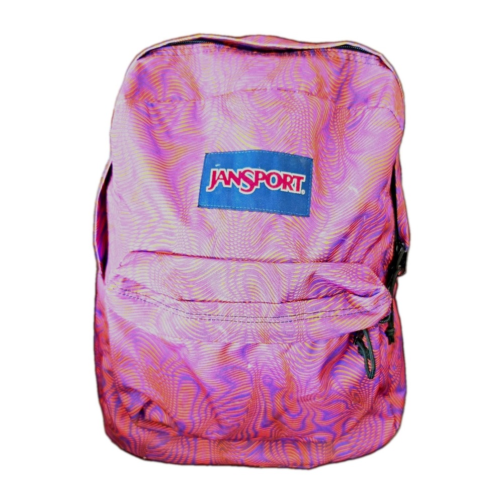 JanSport SuperBreak Plus Backpack Geometric Zip Padded Straps